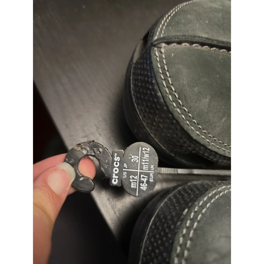 Crocs Men's 12 Yukon Mesa Clog Espresso Black Leather NEW with spots - see pics